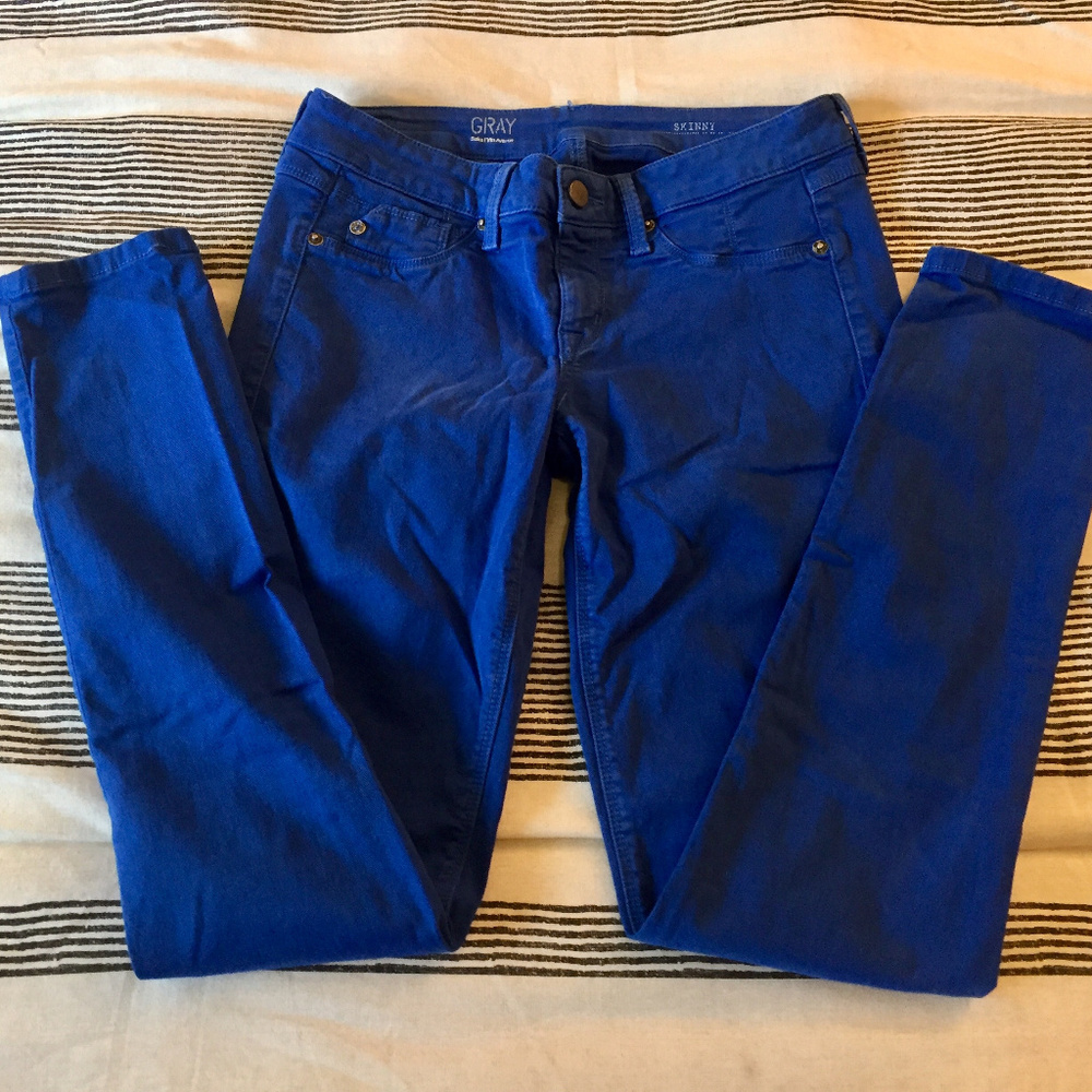 GRAY Saks Fifth Ave Royal Blue Skinny Pant